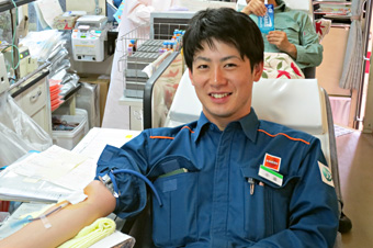 献血の模様