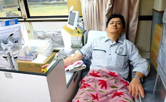 献血の模様