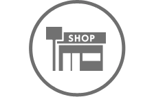 いろいろなお店でつかえますのイメージ