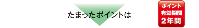 たまったポイントは有効期間 2年間
