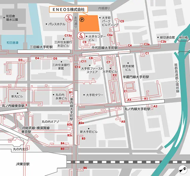 技術戦略室・知的財産室（大手町）の所在地地図